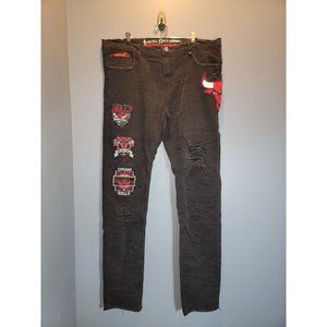 NBA UNK Heritage America Chicago Bulls Black Jeans SIze W42 L35